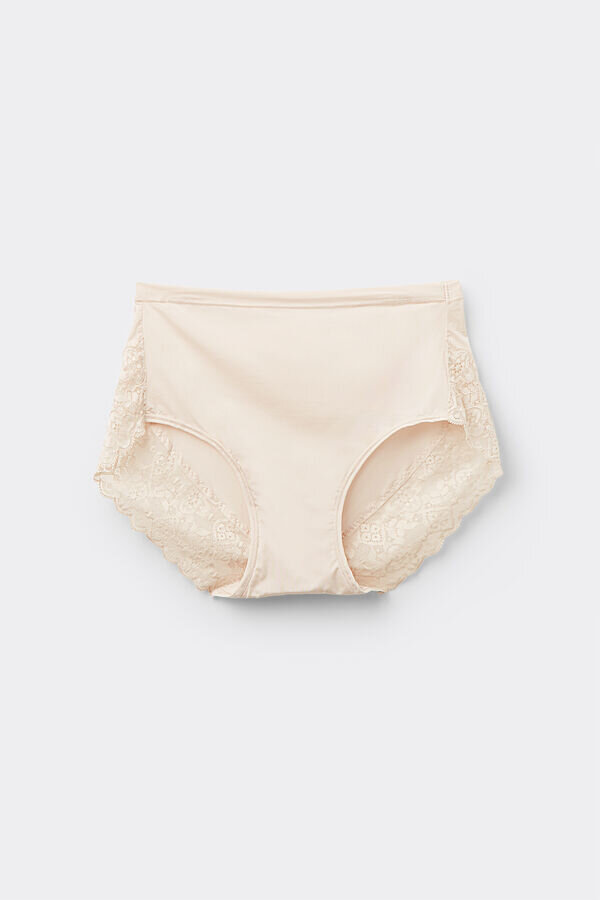 Mutandine a vita alta in microfibra e pizzo Mutandine a vita alta in microfibra e pizzo