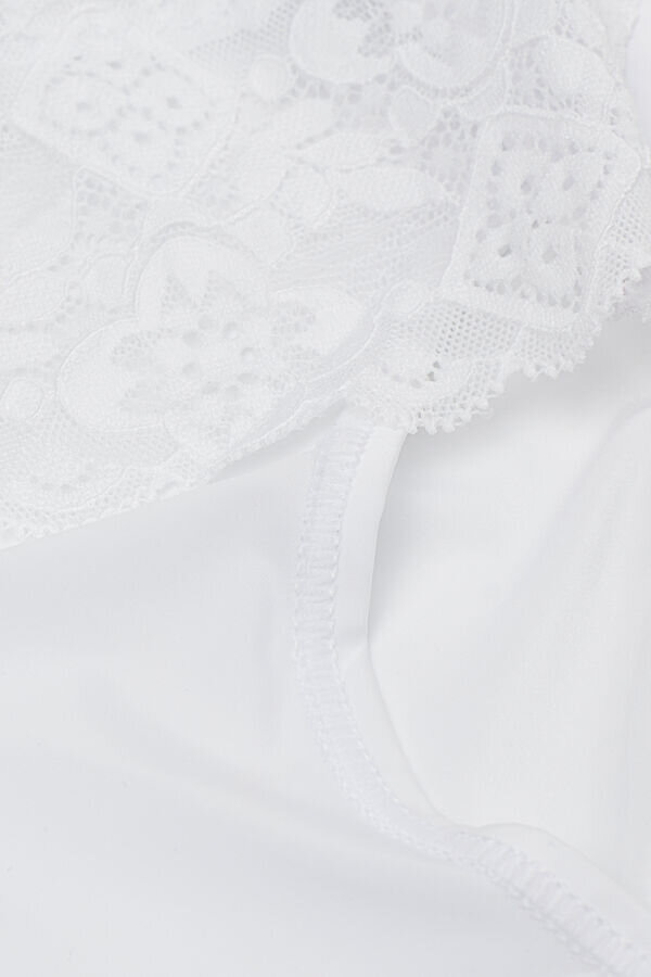 Mutandine a vita alta in microfibra e pizzo Mutandine a vita alta in microfibra e pizzo