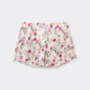 Pantaloncini in seta con stampa Pretty Flowers