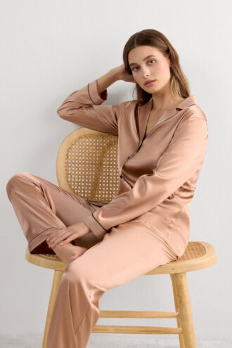 Pantaloni lunghi in seta