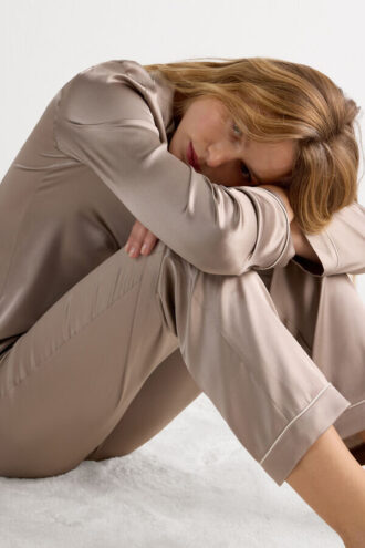 Pantaloni lunghi in seta