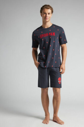 Pigiama corto in cotone Spider-Man Marvel