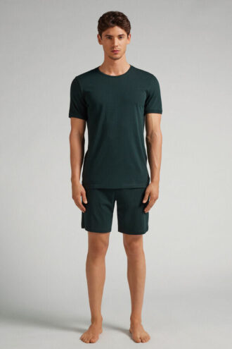 Pigiama corto in cotone superiore