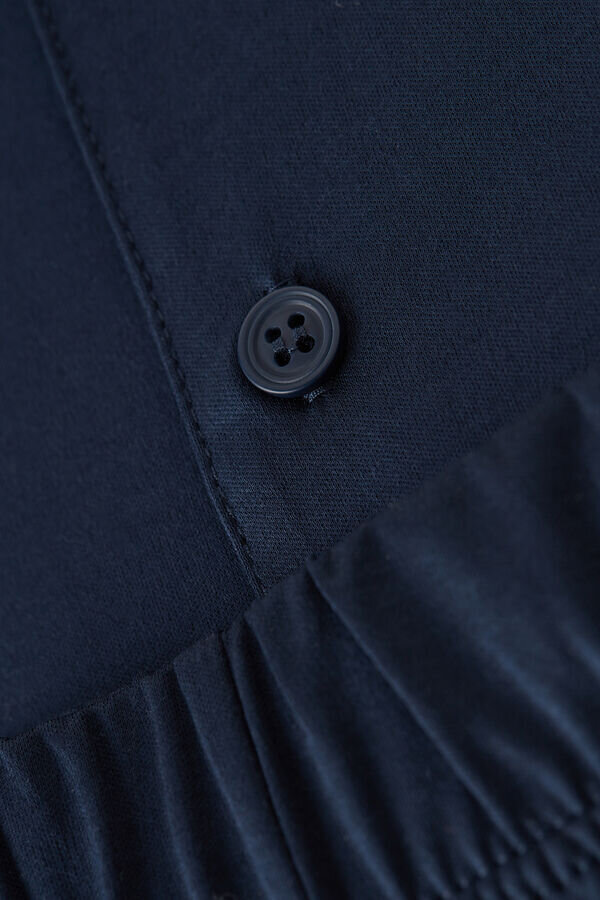 Pigiama lungo con apertura frontale in cotone Pigiama lungo con apertura frontale in cotone