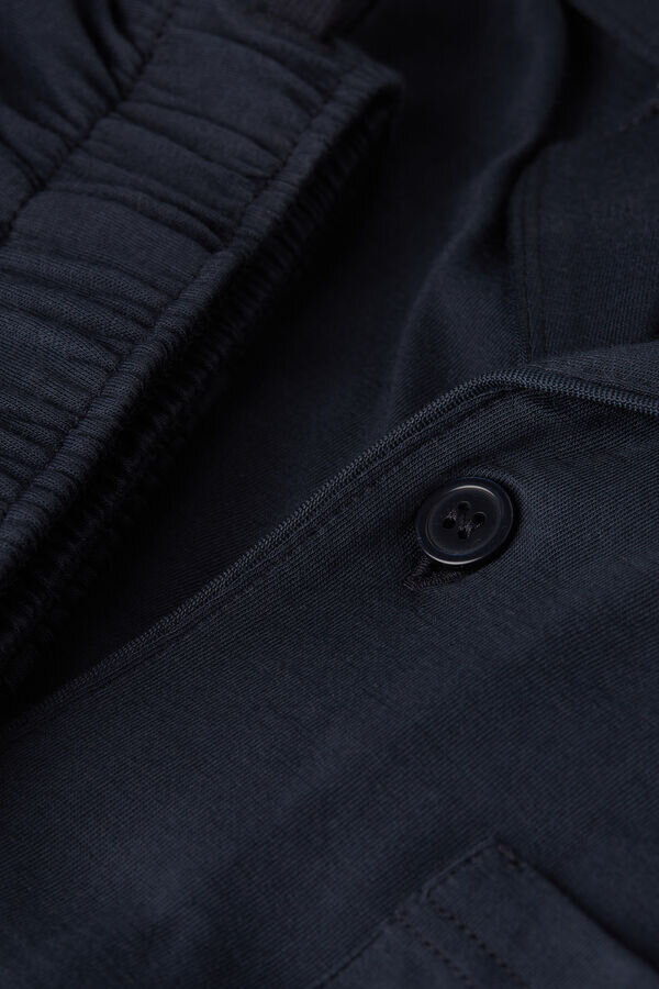 Pigiama lungo con bottoni frontali in cotone di alta qualità Pigiama lungo con bottoni frontali in cotone di alta qualità