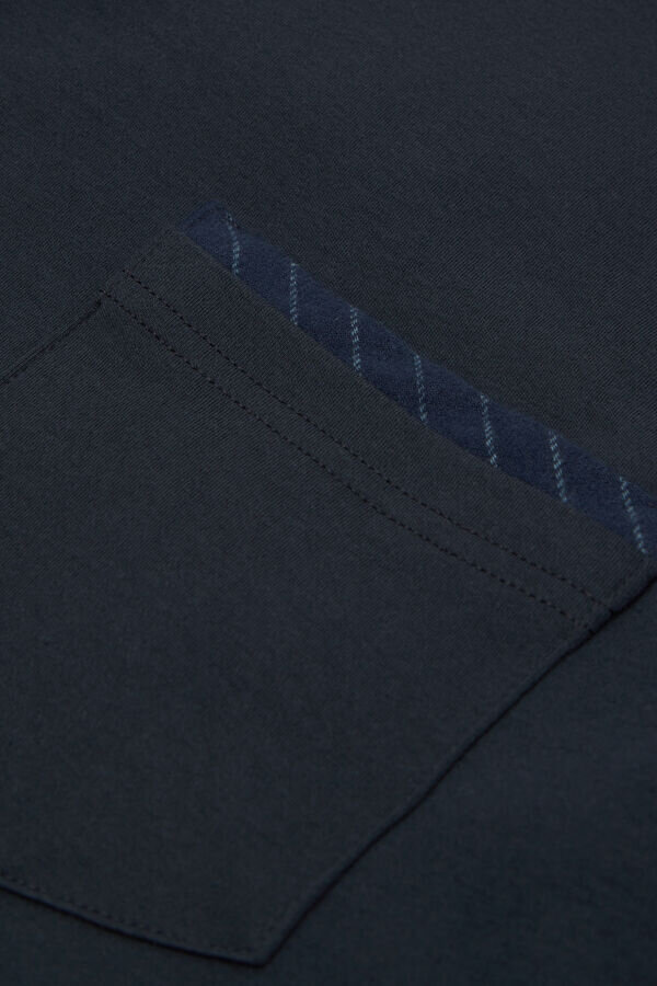 Pigiama lungo in cotone gessato Pigiama lungo in cotone gessato