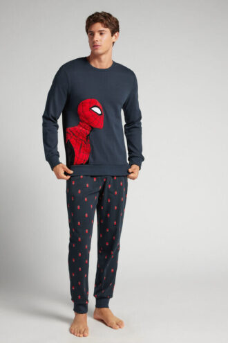 Pigiama lungo in cotone Spider-Man Marvel