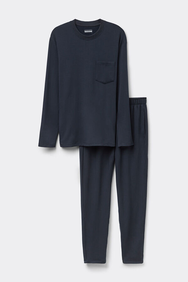 Pigiama lungo in modal felpato Pigiama lungo in modal felpato