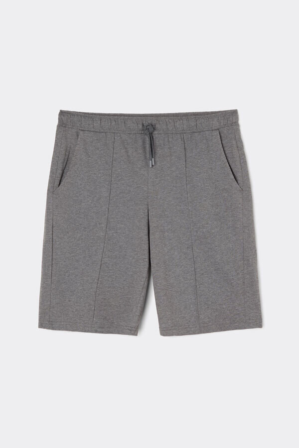 Shorts in cotone con dettaglio a costine Shorts in cotone con dettaglio a costine