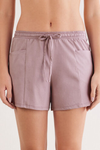 Shorts in cotone pregiato
