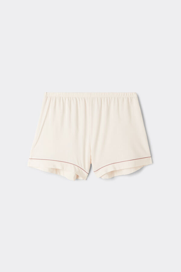 Shorts in modal con bordi a contrasto Shorts in modal con bordi a contrasto