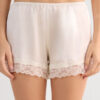 Shorts in seta con bordi in pizzo Shorts in seta con bordi in pizzo