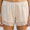 Shorts in seta con bordi in pizzo