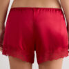 Shorts in seta con bordi in pizzo Shorts in seta con bordi in pizzo