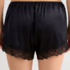 Shorts in seta con bordi in pizzo