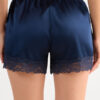 Shorts in seta con bordi in pizzo