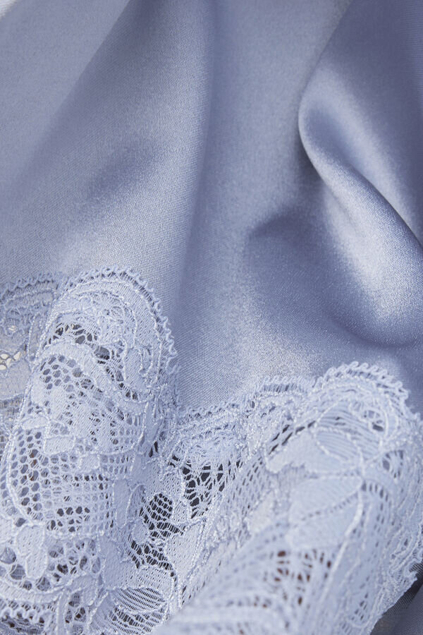 Shorts in seta con bordi in pizzo Shorts in seta con bordi in pizzo