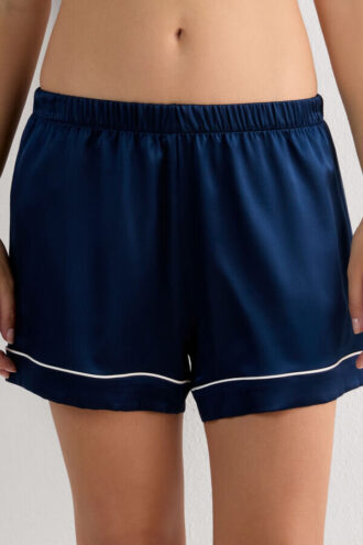 Shorts in seta con bordino