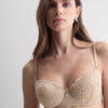 Silky Flowers Sofia Reggiseno a balconcino in seta e pizzo