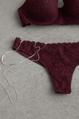 Slip Brazilian in microfibra e pizzo