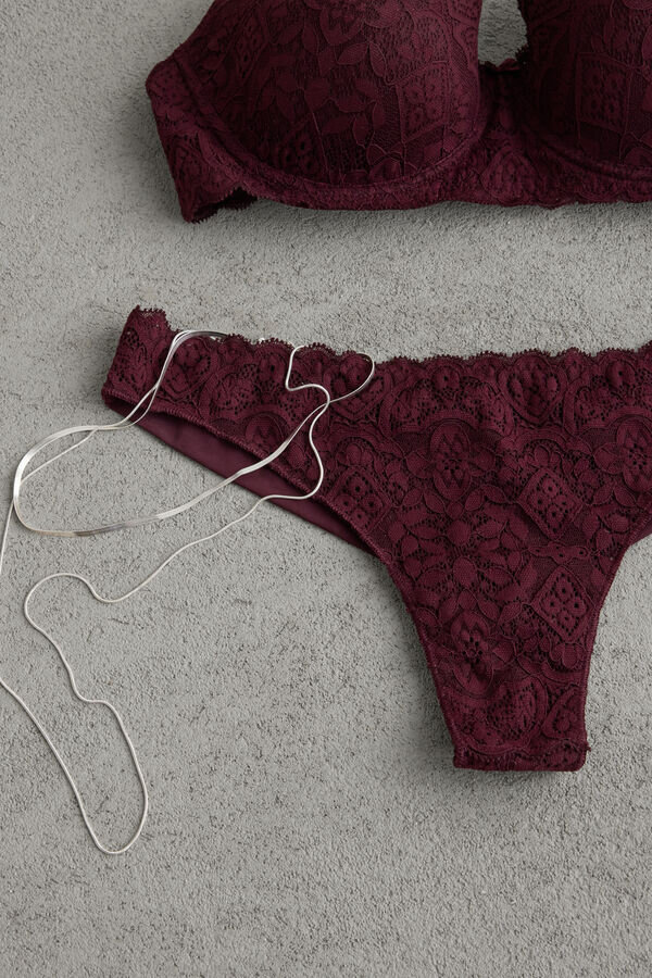 Slip Brazilian in microfibra e pizzo Slip Brazilian in microfibra e pizzo