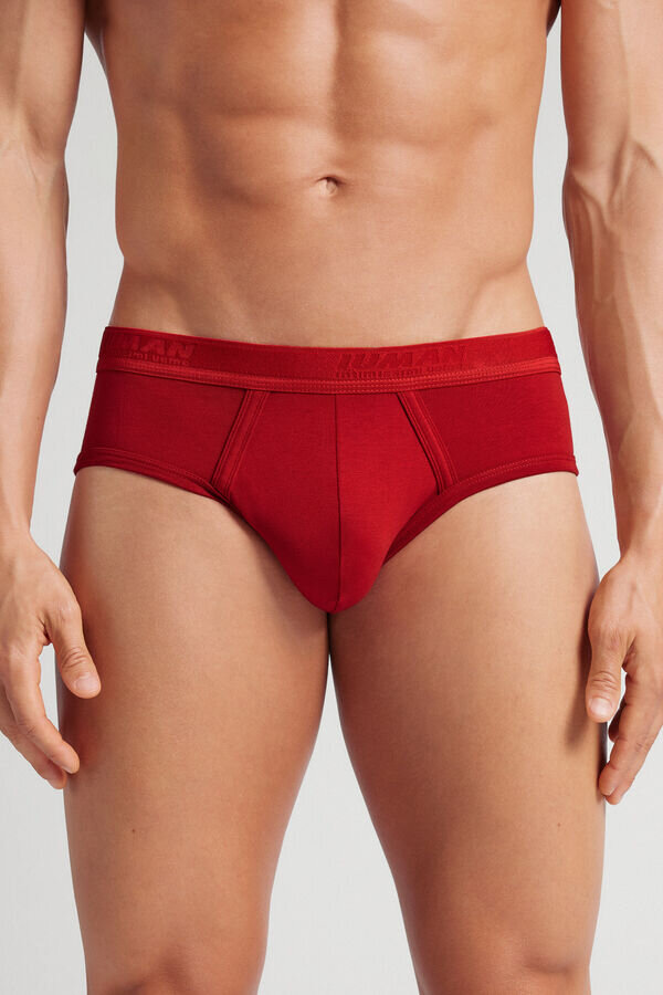 Slip da uomo in cotone superiore con logo Slip da uomo in cotone superiore con logo
