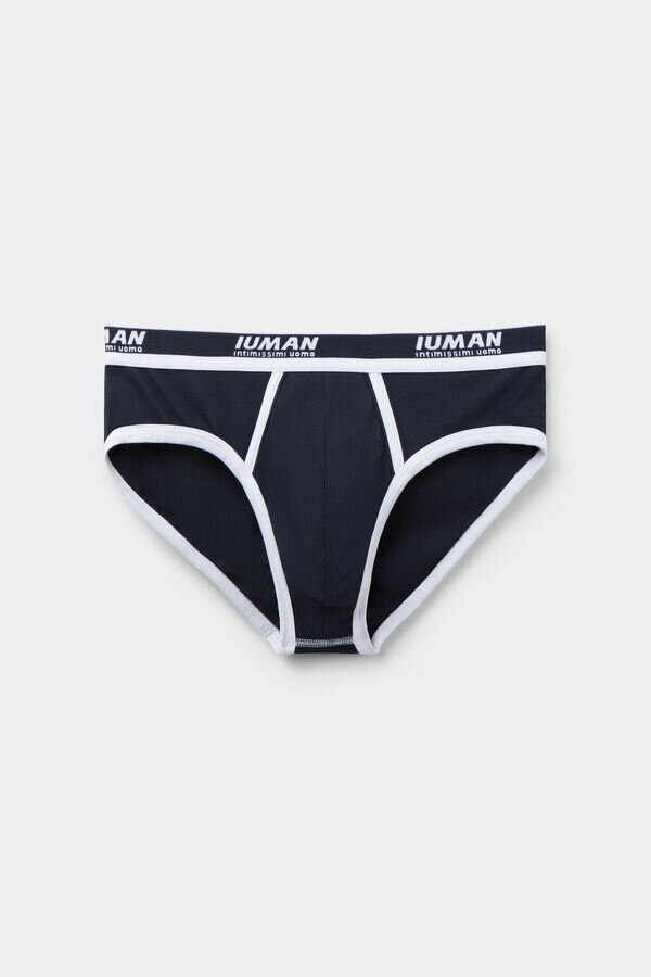 Slip da uomo in cotone superiore con logo Slip da uomo in cotone superiore con logo