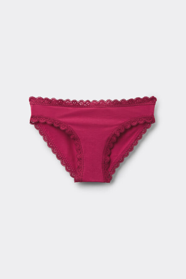 Slip in cotone e pizzo Slip in cotone e pizzo