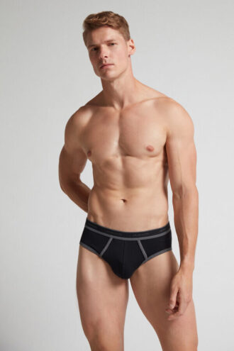 Slip in cotone superiore con logo