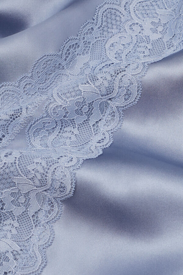 Sottoveste in seta con inserti in pizzo Sottoveste in seta con inserti in pizzo