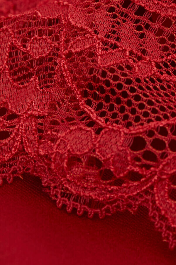 Sottoveste in seta con inserti in pizzo Sottoveste in seta con inserti in pizzo