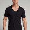 T-shirt con scollo a V in cotone extrafine superiore