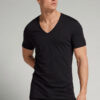T-shirt con scollo a V in cotone extrafine superiore