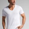 T-shirt con scollo a V in cotone extrafine superiore