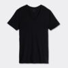 T-shirt con scollo a V in cotone extrafine superiore