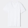 T-shirt con scollo a V in cotone extrafine superiore