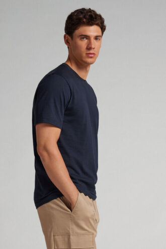 T-shirt in cotone fiammato