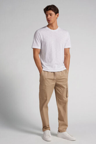 T-shirt in cotone fiammato