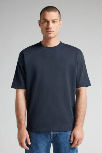 T-shirt oversize in cotone interlock