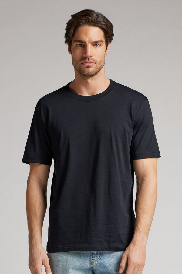 T-shirt regular fit in cotone extrafine superiore T-shirt regular fit in cotone extrafine superiore