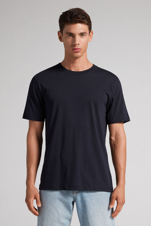 T-shirt regular fit in cotone extrafine superiore T-shirt regular fit in cotone extrafine superiore