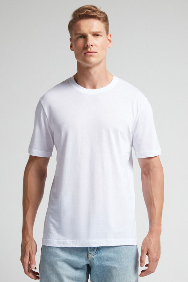 T-shirt regular fit in cotone extrafine superiore T-shirt regular fit in cotone extrafine superiore