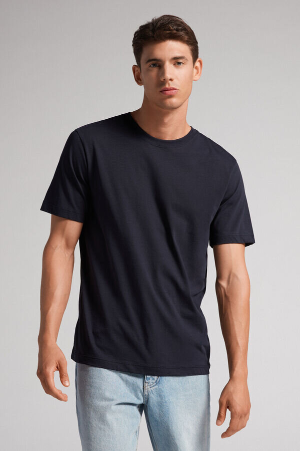 T-shirt regular fit in cotone extrafine superiore T-shirt regular fit in cotone extrafine superiore