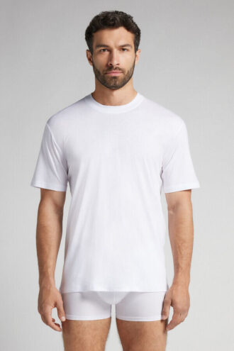 T-shirt superleggera in cotone mercerizzato premium