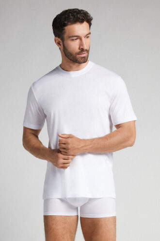 T-shirt superleggera in cotone mercerizzato premium