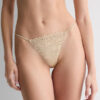 Thong in seta e pizzo Silky Flowers