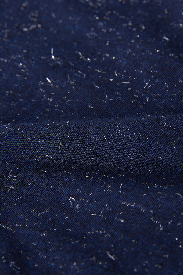 Top a collo alto in modal leggero con lamé di cashmere Top a collo alto in modal leggero con lamé di cashmere