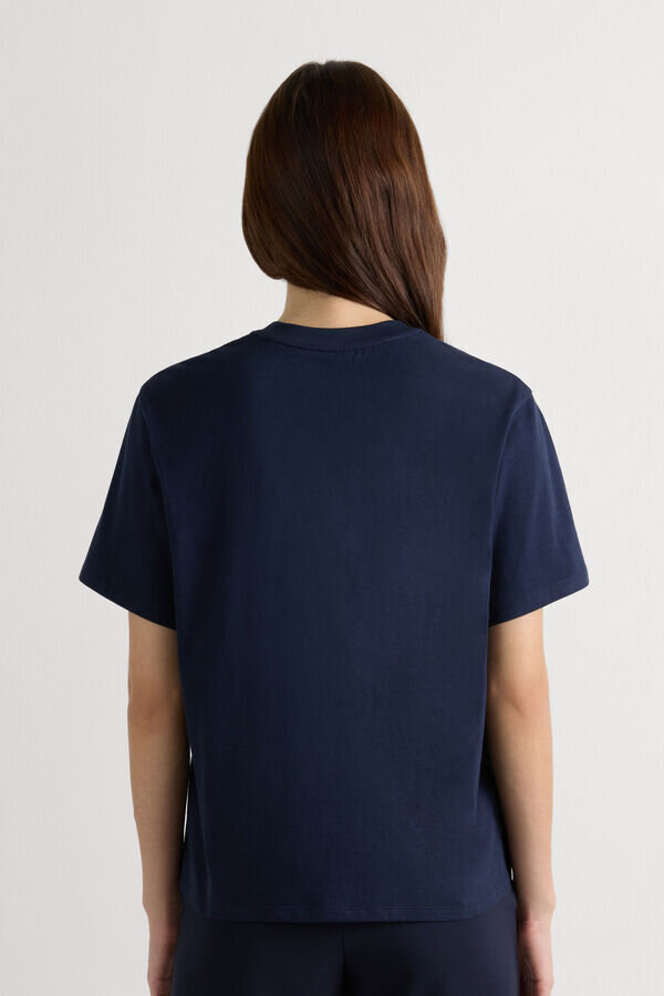 Top a maniche corte in cotone dalla vestibilità squadrata Top a maniche corte in cotone dalla vestibilità squadrata