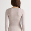 Top a maniche lunghe con scollo rotondo in modal ultraleggero e cashmere