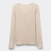 Top a maniche lunghe con scollo rotondo in modal ultraleggero e cashmere